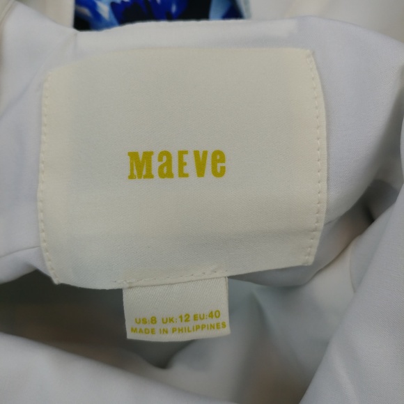 Anthropologie MAEVE Floral A-Line Open-Back Dress - Picture 6 of 7